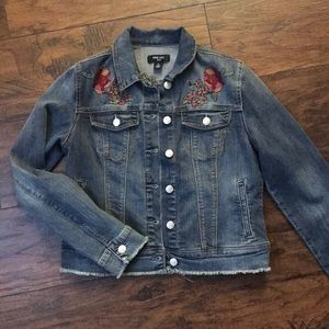 Nine West Embroidered Jean Jacket